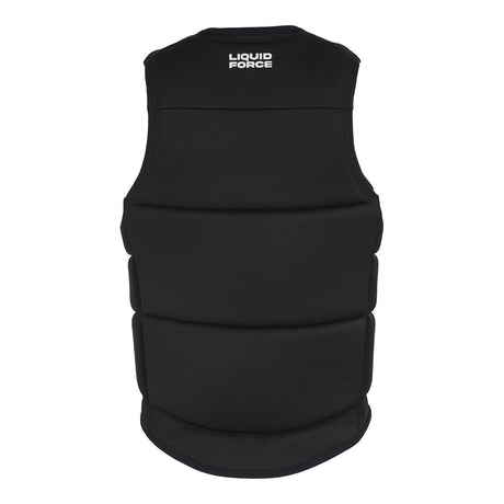 Back view of the Code Comp Vest in black with LF logo at the neck.