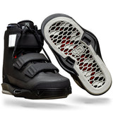 Angled view of Hook 4D black bindings showing sole detail.