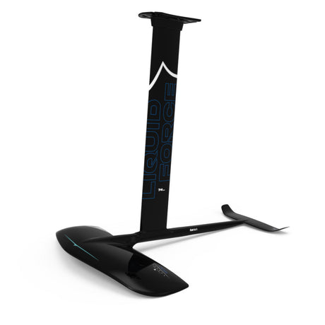 Angled view of Alloy Launch 1200 FuseLock foil set showing mast and curved front wing.