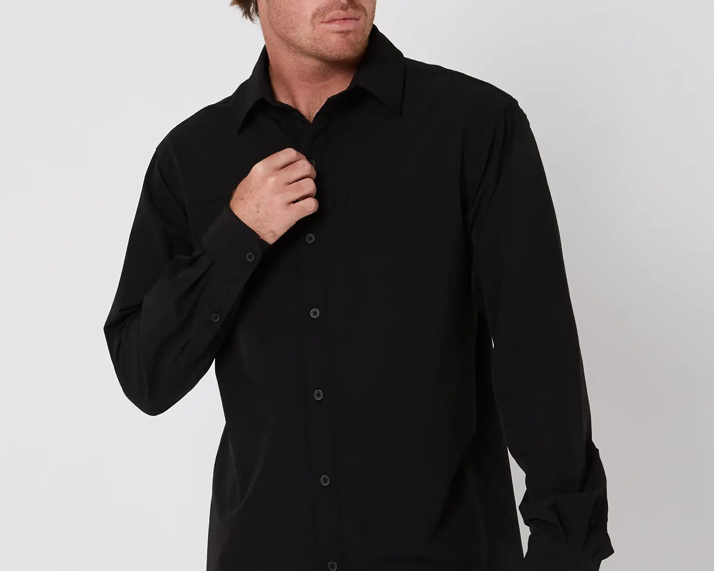 Follow Sun Shirt L/s - Black