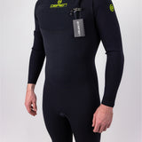 O'Brien Elite Plus 3/2mm Front Zip Mens Long Sleeve Shorty Wetsuit