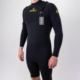 O'Brien Elite Plus 3/2mm Front Zip Mens Long Sleeve Shorty Wetsuit