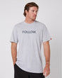 Follow Logo Tee - Grey Heather