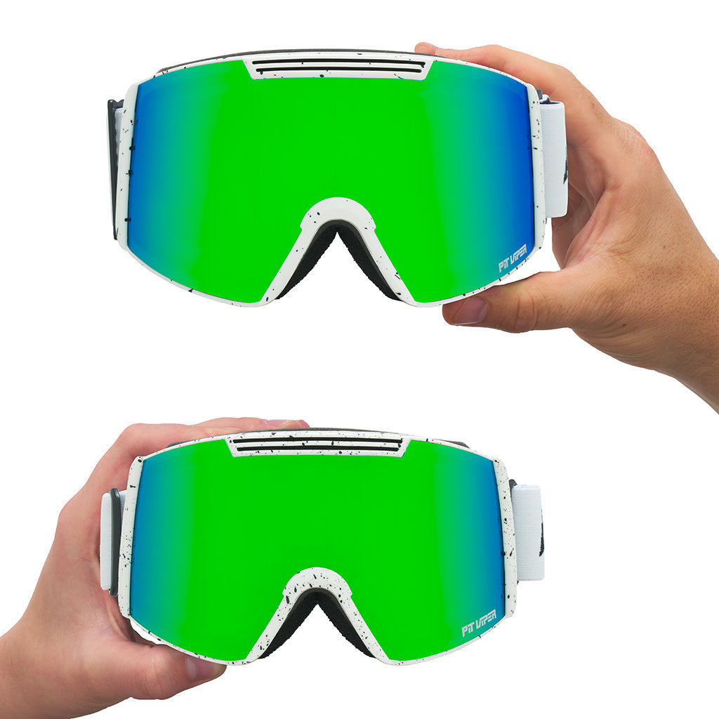 Blue-Green / Small | large_&_small.JPG | The Miami Nights Backslap Ski & Snowboard Goggle from Pit Viper