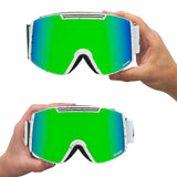 Blue-Green / Small | large_&_small.JPG | The Miami Nights Backslap Ski & Snowboard Goggle from Pit Viper