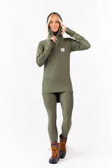 Icecold Zip Top Forest Green
