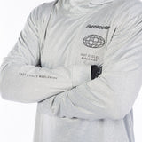 Baux Hooded UPF LS Tee - Silver Heather