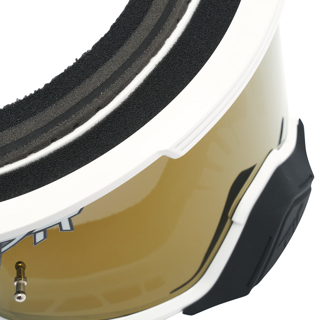 Gold / Large | im_ready_for_my_closeup.JPG | The Miami Nights Brapstrap Moto Goggle from Pit Viper