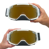Gold / Small | large_&_small.JPG | The Miami Nights Brapstrap Moto Goggle from Pit Viper