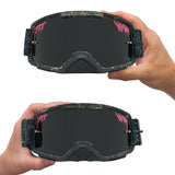 Smoke / Large | large_&_small.JPG | The Reign in Mud Brapstrap Moto Goggle from Pit Viper