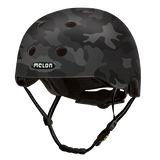 Black and Grey Melon Bicycle Helmet with a camouflage pattern called "Camouflage Black"