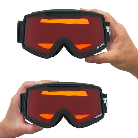 Amber / Small | large_&_small.JPG | The Exec Small French Fry Goggles from Pit Viper Sunglasses