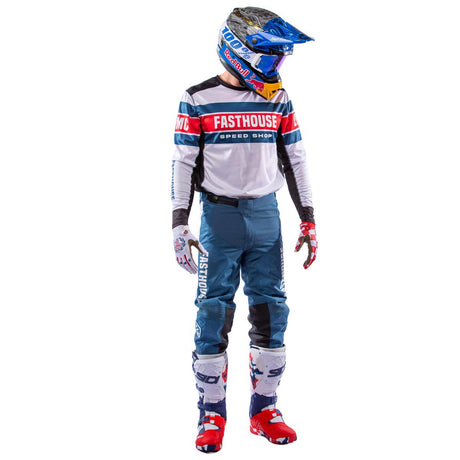 Grindhouse Analogue LS Jersey - White Fasthouse FH Brand / No Collab Fasthousedev