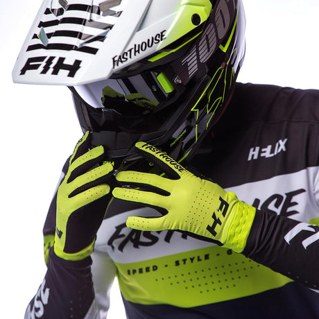 Helix Daytona Jersey - Black/Flo Green Fasthouse FH Brand / No Collab Fasthousedev