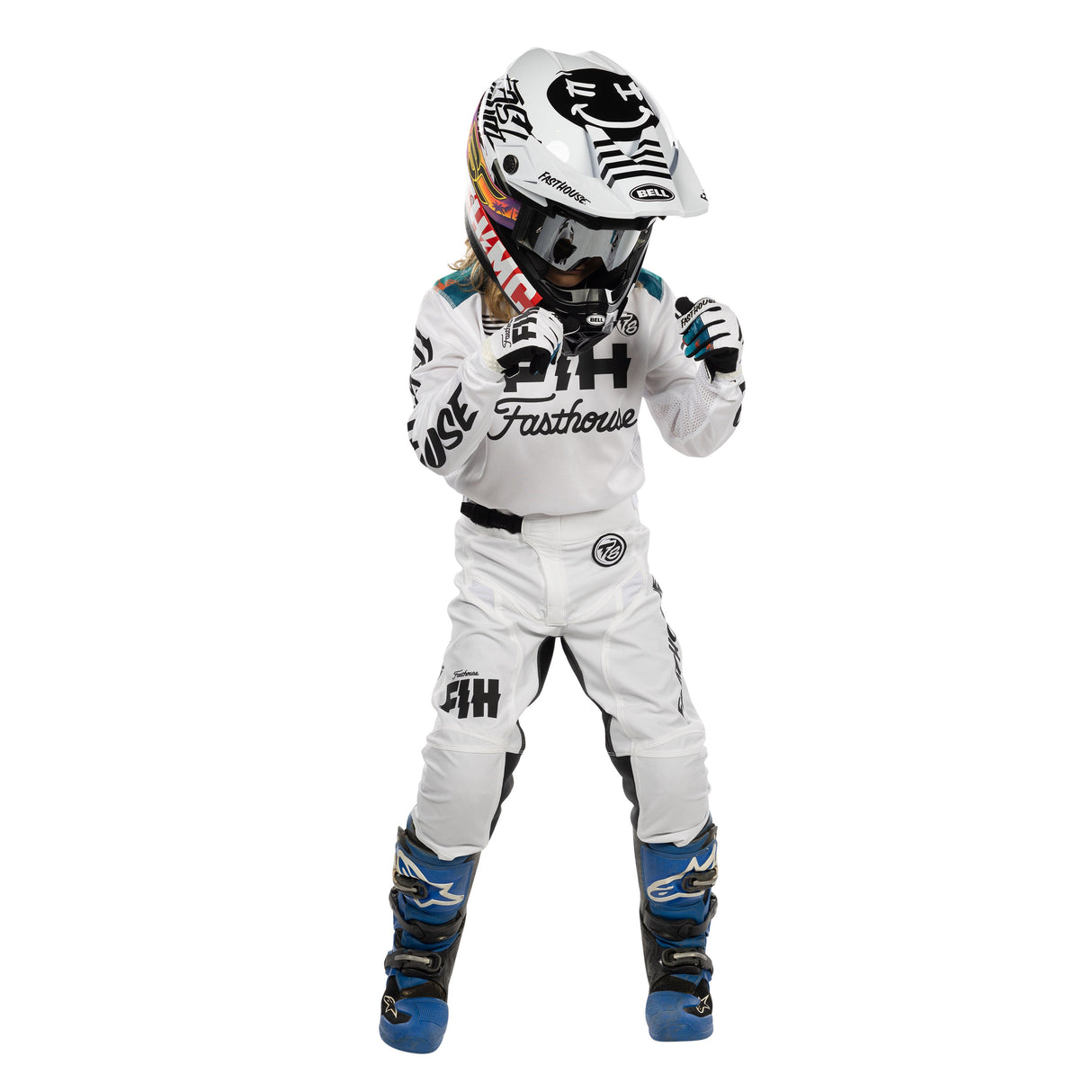 TB Island Hopper Grindhouse Youth Jersey - White - Fasthouse
