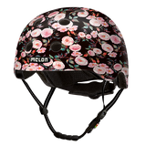 Black Melon Bicycle Helmet with lots of pink roses called "Rose Garden"
