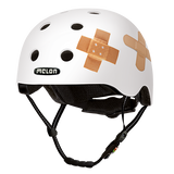 White Melon Bicycle Helmet with 2 band aids on the side