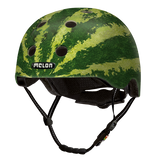 Green Melon Bicycle Helmet depicting a realistic looking watermelon