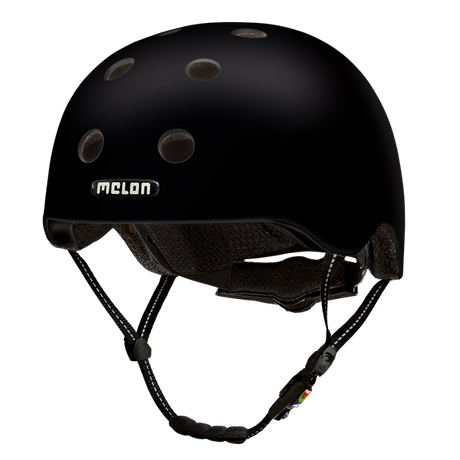 Black unicoloured Melon Urban Active Bicycle Helmet called "Closed Eyes"