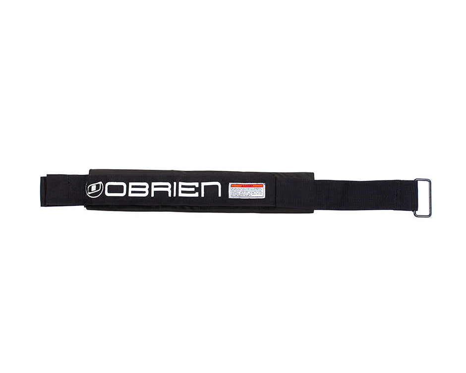 A black O'Brien 3" Cinch Kneeboard Strap with a white logo and an adjustable buckle.