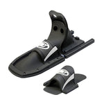 Black binding parts for O'Brien 700 bindings, featuring a rear adjustable boot and toe strap.
