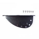 Black O'Brien Arc Fin with a curved design, multiple holes, and included screws for mounting.