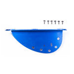 Blue O'Brien Arc Fin with a curved shape, multiple holes, and included mounting screws.