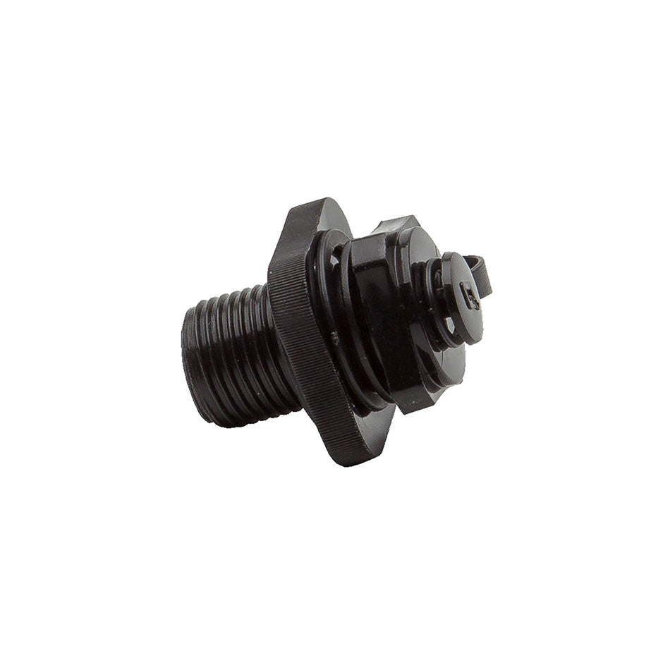O'Brien Lightning Valve Cap in black with a threaded design for a secure fit on inflatable products.