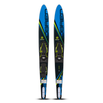 Celebrity 68 Combo Waterskis with a blue, black, and neon green design featuring the brand name in bold letters.