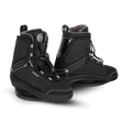 O'Brien Infuse Wakeboard Bindings in black with a lace-up closure, high ankle support, and reinforced stitching.