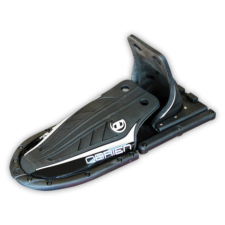 Black O'Brien Jr X7 binding replacement part with a compact footbed and reinforced heel support.