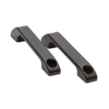 A pair of black O'Brien Kneeboard Footman Loops with pre-drilled holes for secure attachment.