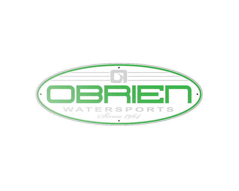 O'Brien Oval Metal Sign with a white background, green branding, and "Since 1964" text in an elegant script.