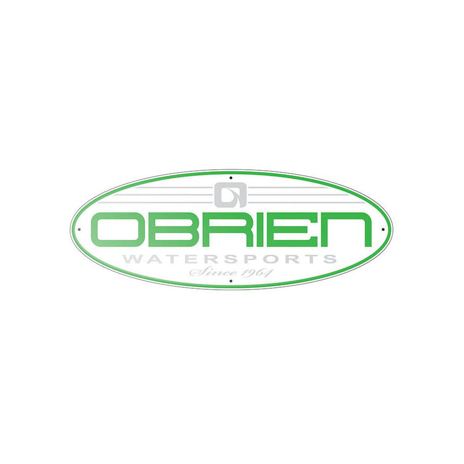 O'Brien Oval Metal Sign with a white background, green branding, and "Since 1964" text in an elegant script.