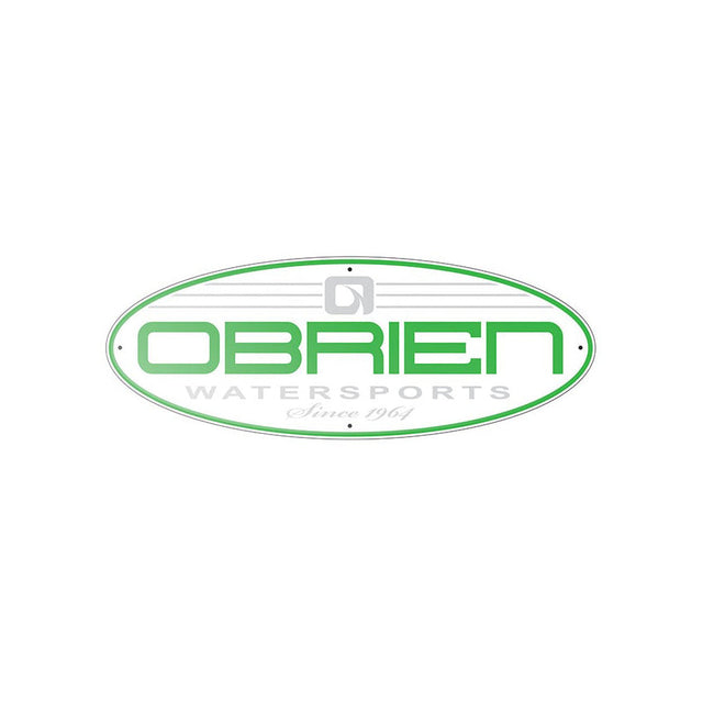 O'Brien Oval Metal Sign with a white background, green branding, and "Since 1964" text in an elegant script.