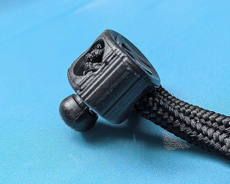 Set of ten black push clips with a locking mechanism, used for wakeboard binding adjustments.