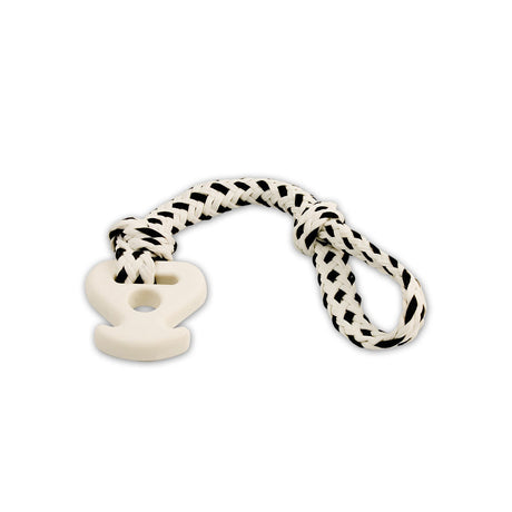 O'Brien Quick Connect Tube Bridle, a black and white braided rope with a white plastic connector for secure tube attachment.
