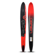 Top and base view of the O'Brien Sequence with Z9 Bindings, featuring a red-to-black gradient and an adjustable binding.