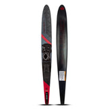 O'Brien Siege 66" Slalom Waterski with Z9 binding, shown from the top and base, featuring an adjustable binding.