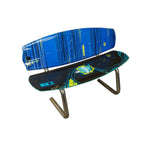 O'Brien Wakeboard Bench Kit with metal legs designed to support wakeboards as seating surfaces.
