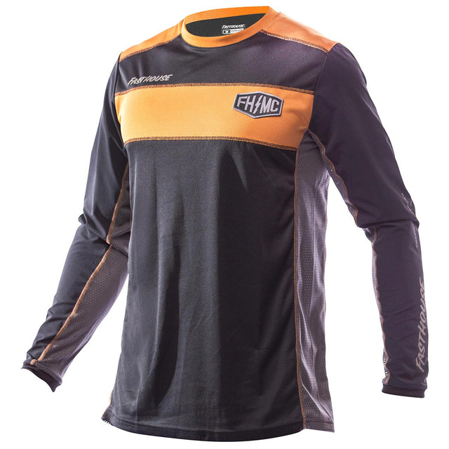 Off-Road Bronx LS Jersey - Black/Camel Fasthouse FH Brand / No Collab Fasthousedev