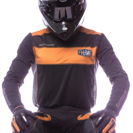 Off-Road Bronx LS Jersey - Black/Camel Fasthouse FH Brand / No Collab Fasthousedev