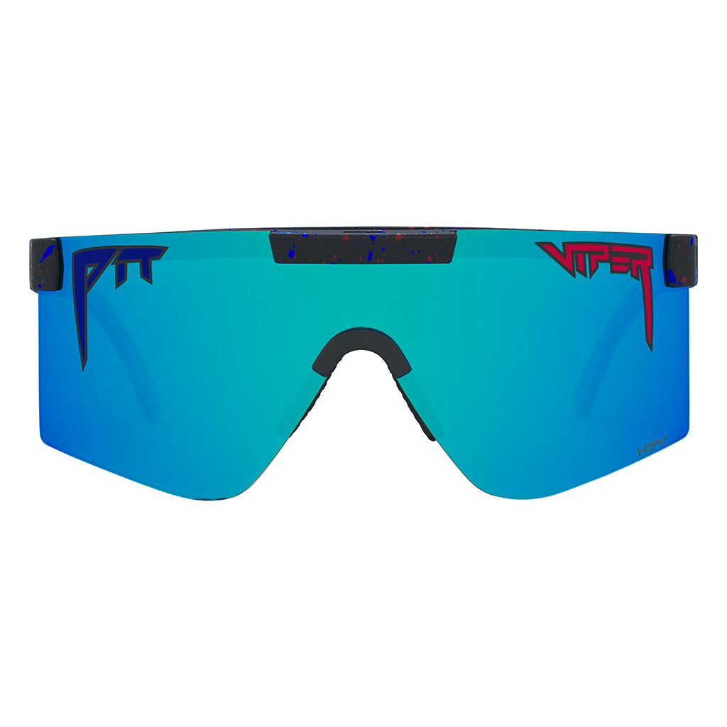 Wide / HDPV Polarized Blue | what_for_lunch.JPG | The Peacekeeper Original Wide, shield style sunglasses from Pit Viper, polarized sunglasses from Pit Viper