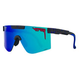Wide / HDPV Polarized Blue | broccolini.JPG | The Peacekeeper Original Wide, shield style sunglasses from Pit Viper, polarized sunglasses from Pit Viper