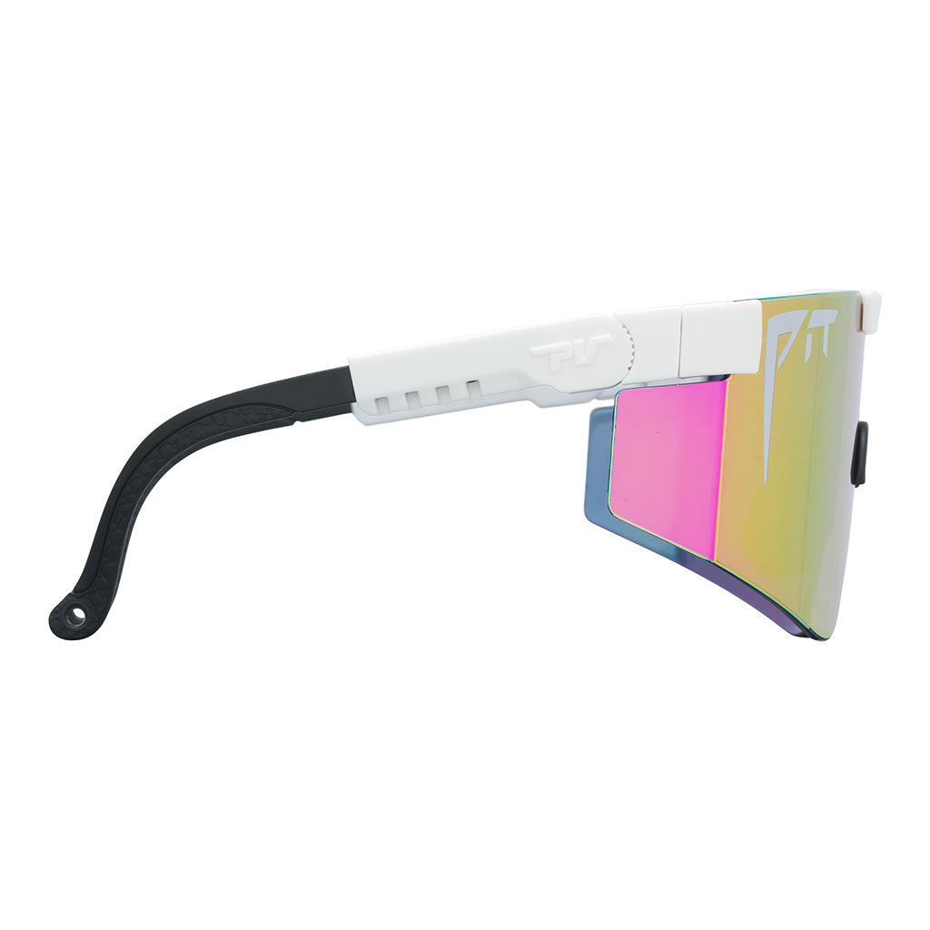 Regular / Z87+ Pink | Yellowlight.JPG | The Miami Night Original Regular Z87+ Pink, shield style sunglasses from Pit Viper, safety rated sunglasses from Pit Viper