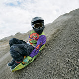 Gold / Large | on_a_person.JPG | The Miami Nights Brapstrap Moto Goggle from Pit Viper