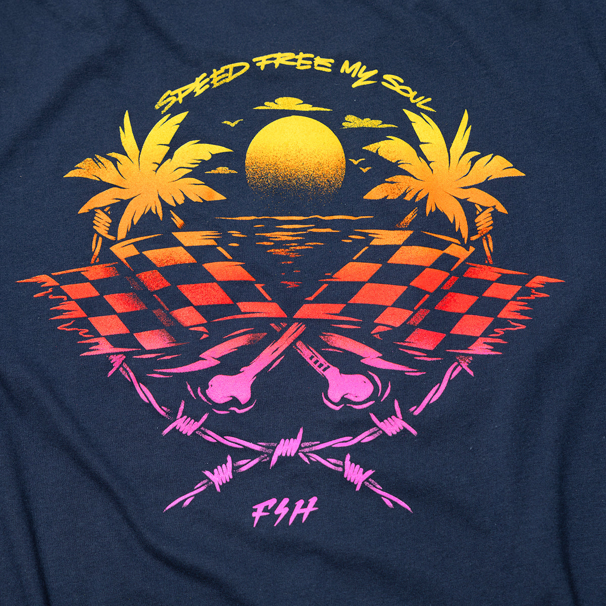 Sun Struck Women's Tee - Vintage Navy