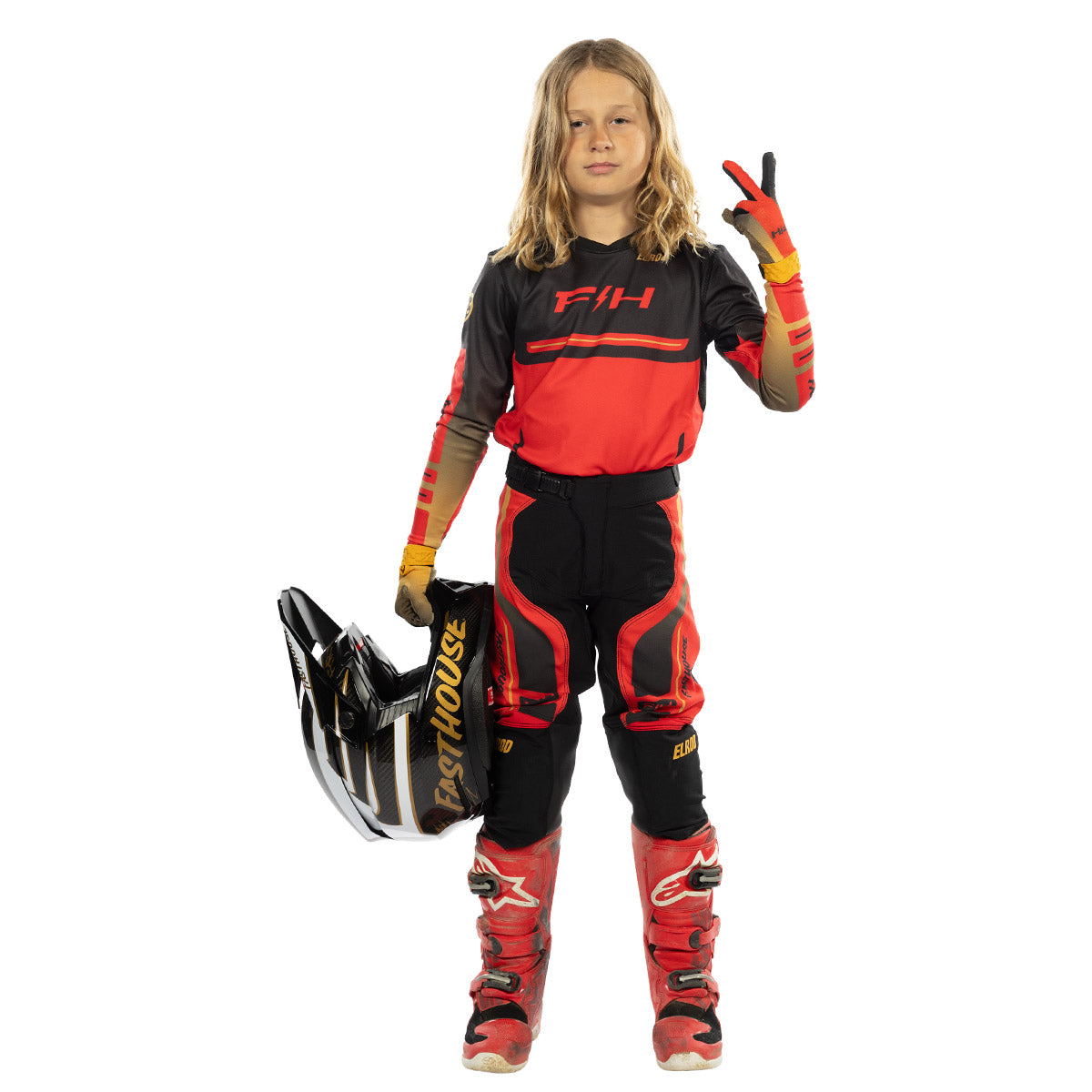 Vapor React Youth Glove - Racing Red/Black