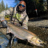 Wide / Polarized Blue | against_my_will.JPG | Man holding a big fish The Merika Original from Pit Viper Sunglasses