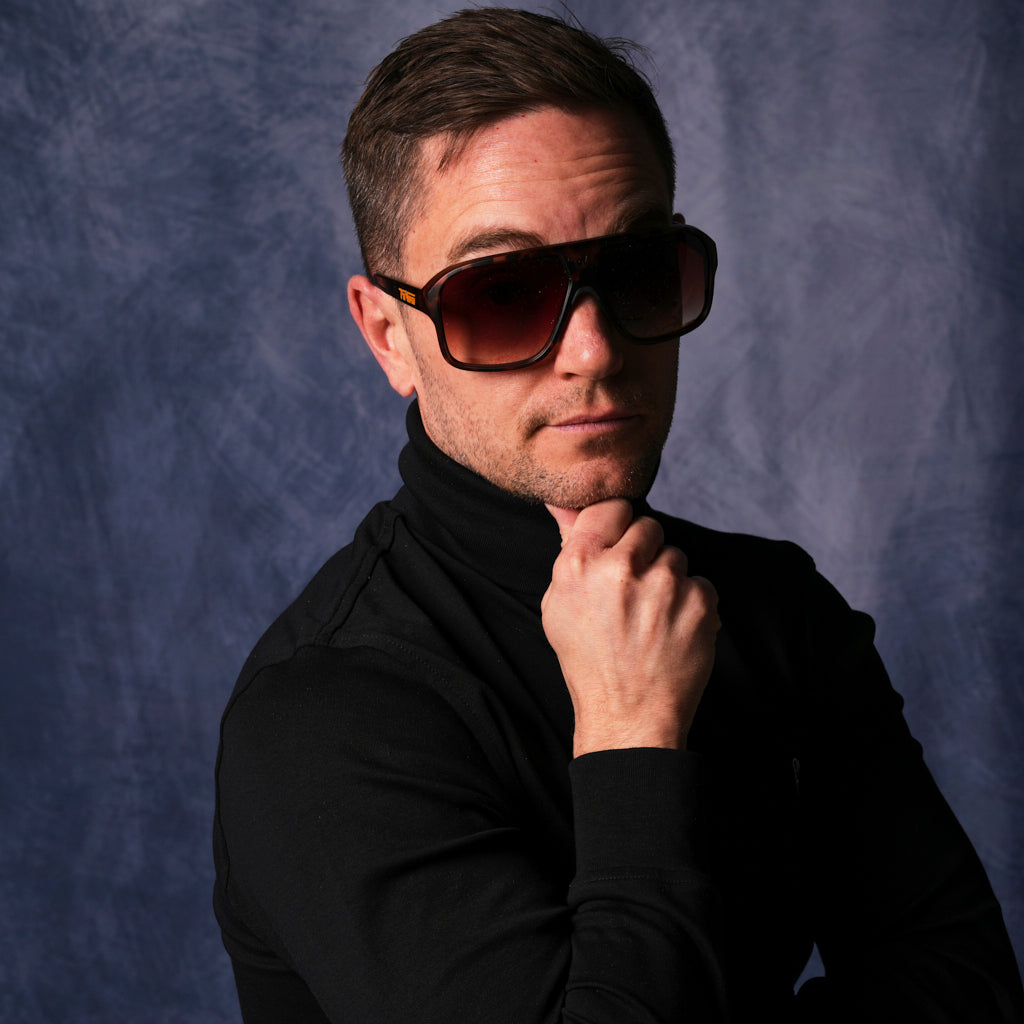 / Brown Fade | the_man_Steve.JPG | A very important businessman wearing retro aviator sunglasses